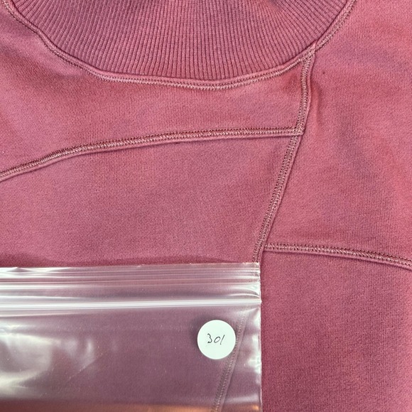 Lululemon Broken Beats Oversized Mock Neck Sweatshirt Dress Rose Pink Size M - Picture 9 of 9